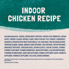 Natural Balance chicken and rice recipe supports healthy digestion in cats.
