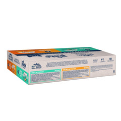 Natural Balance chicken-duck-sweet-potato ingredients highlight grain-free fiber.