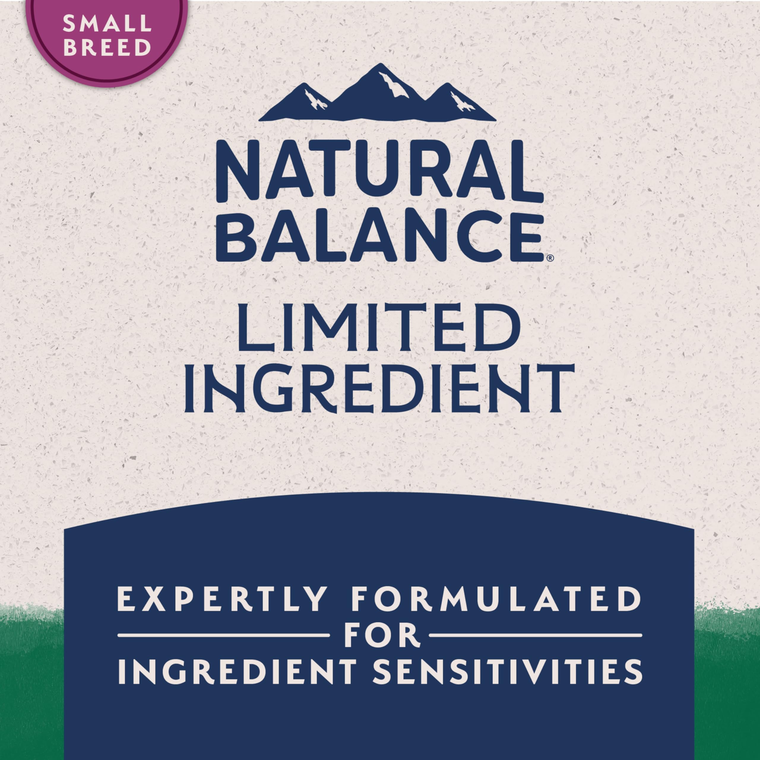 Natural Balance crunchy kibble texture helps clean teeth and gums