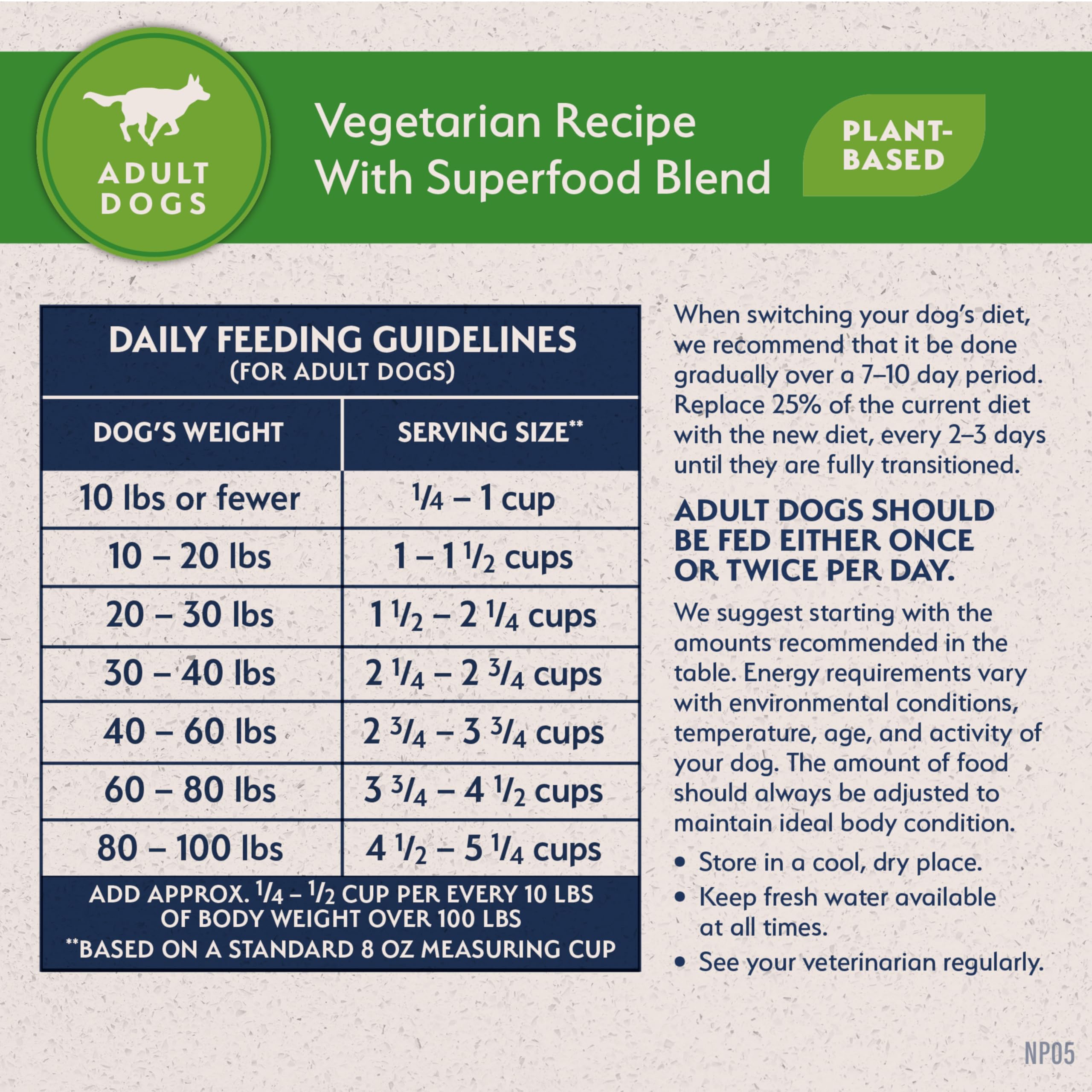 Natural Balance serving kibble from bag shows an easy-to-digest meal.