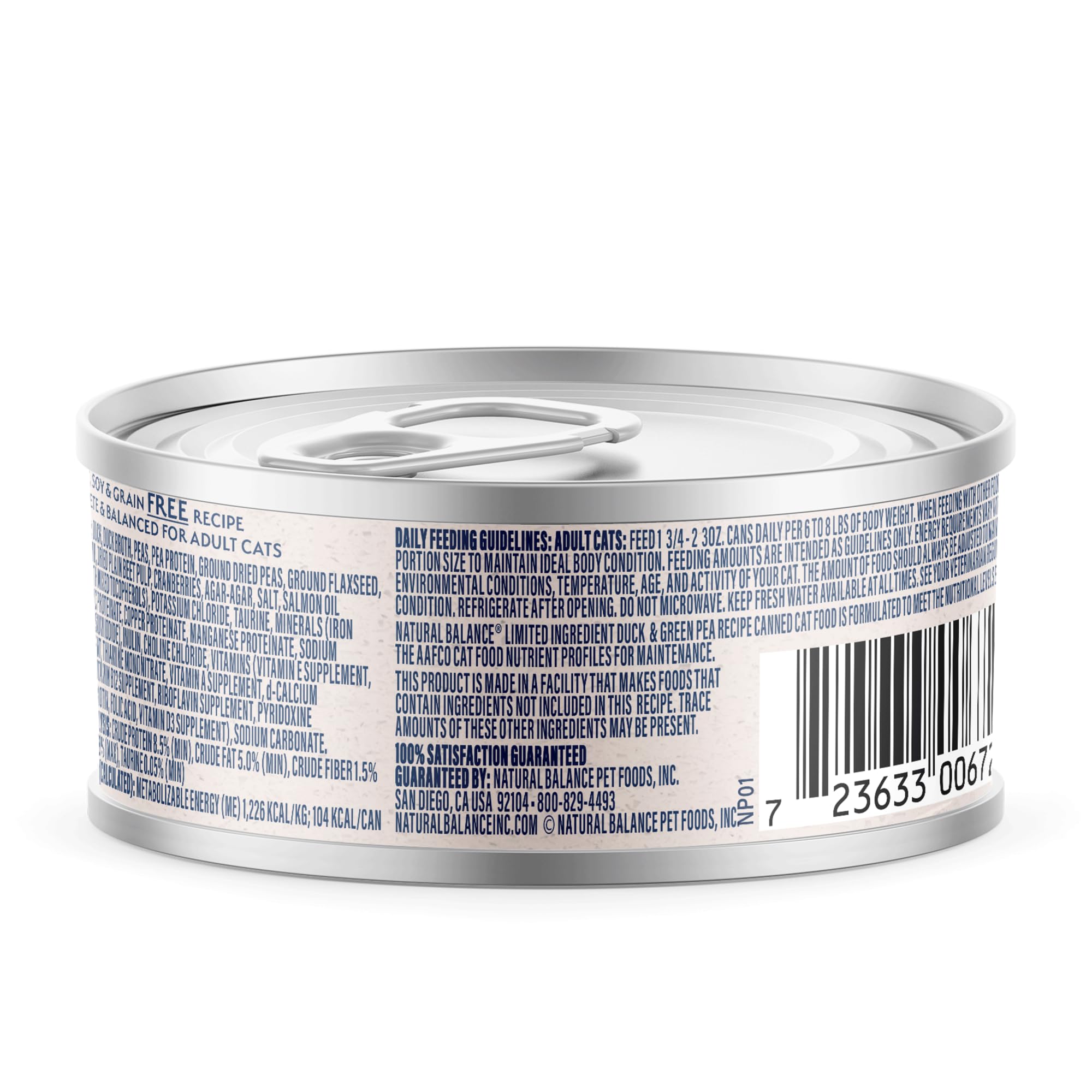 Natural Balance close-up of duck liver and salmon oil ingredients for nutrition.