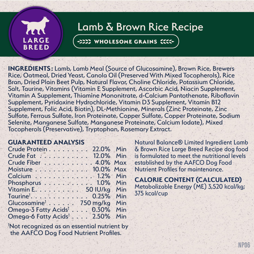 Natural Balance 'Feed with Confidence' safety label indicates batch testing.