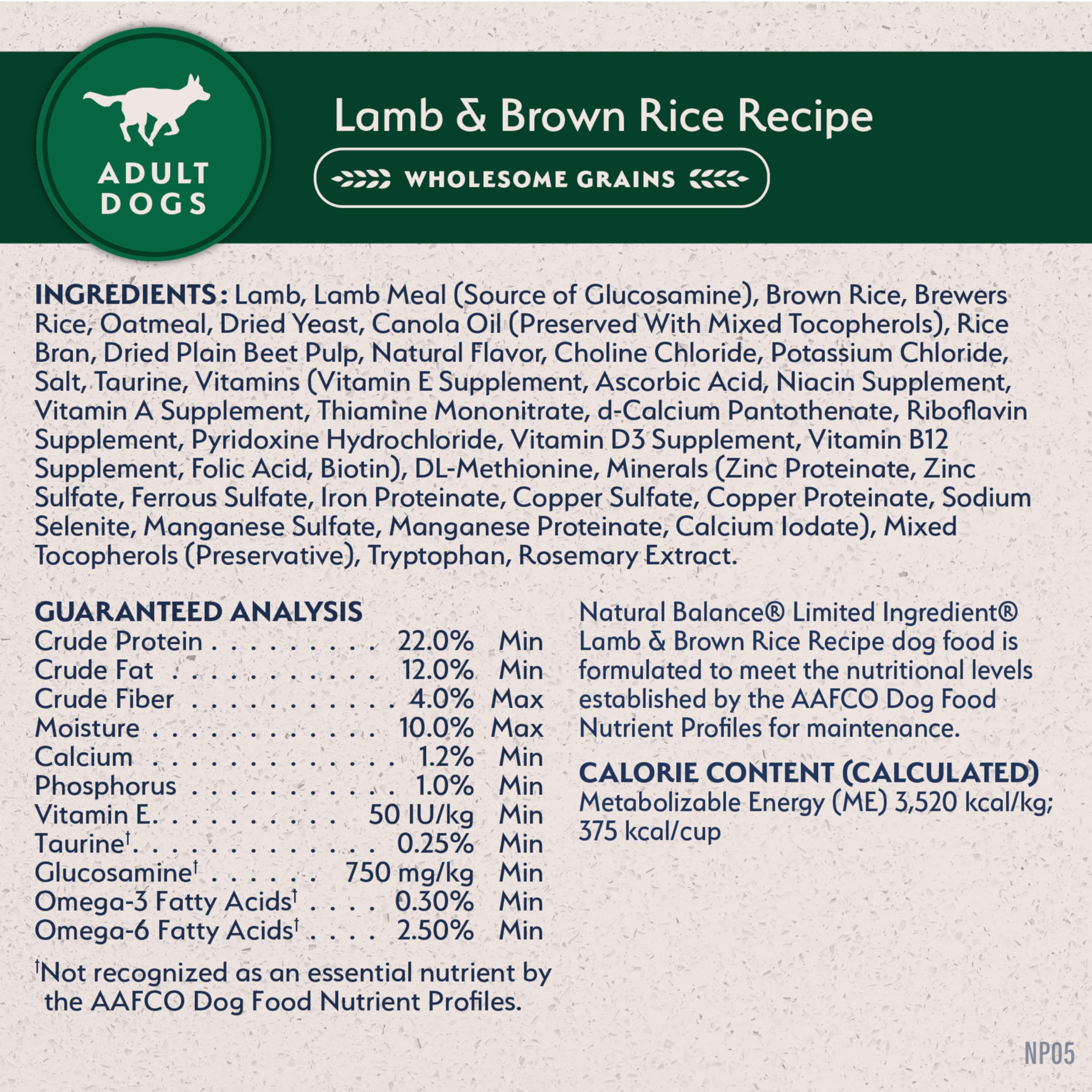 Natural Balance Feed with Confidence seal signals safety testing.