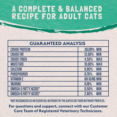 Natural Balance grain-free dry cat food packaging for easy storage.