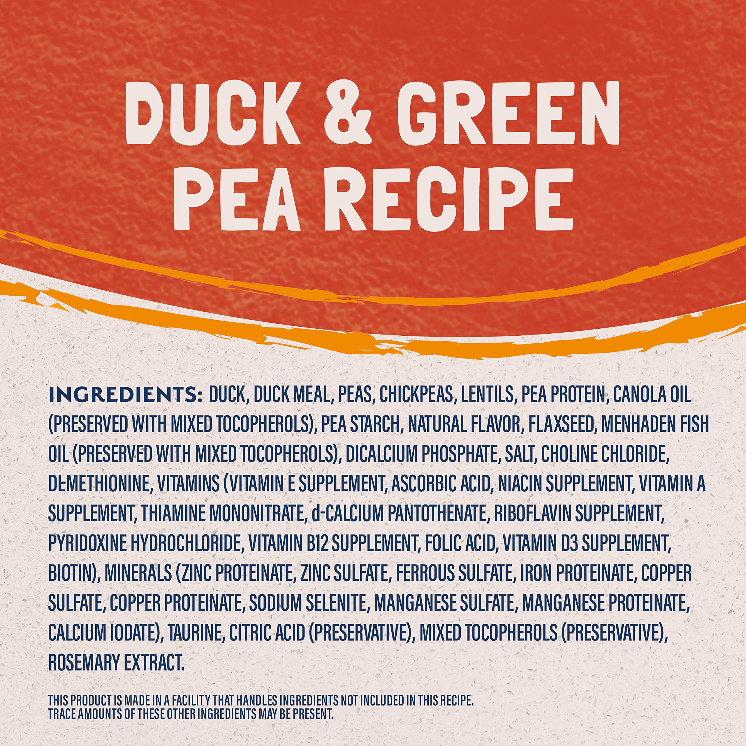 Natural Balance Grain-Free Dry Cat Food shows a simple ingredient list for cats.