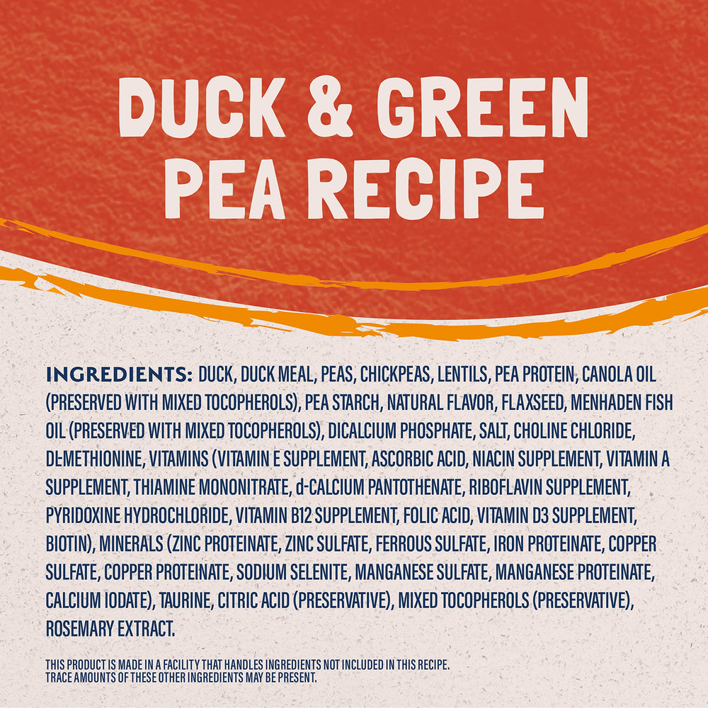 Natural Balance Grain-Free Dry Cat Food shows a simple ingredient list for cats.