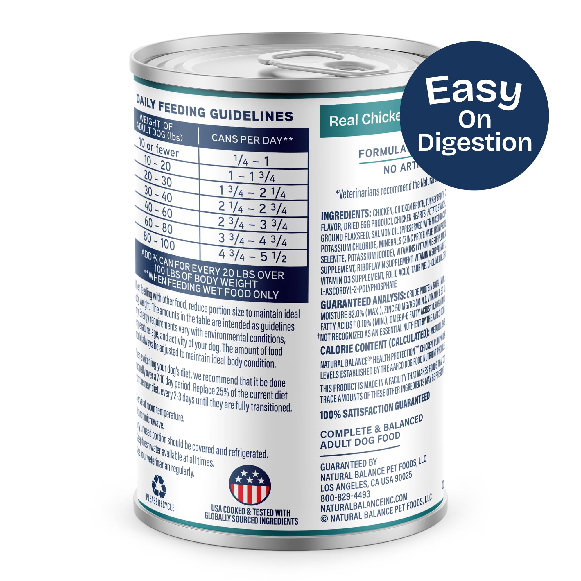 Real chicken is the first ingredient, providing highly digestible protein.