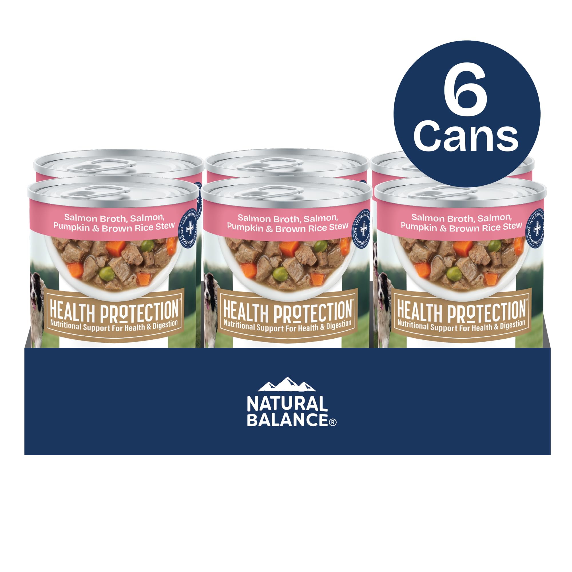 Natural Balance Health Protection with real salmon chunks for lean protein and flavor.