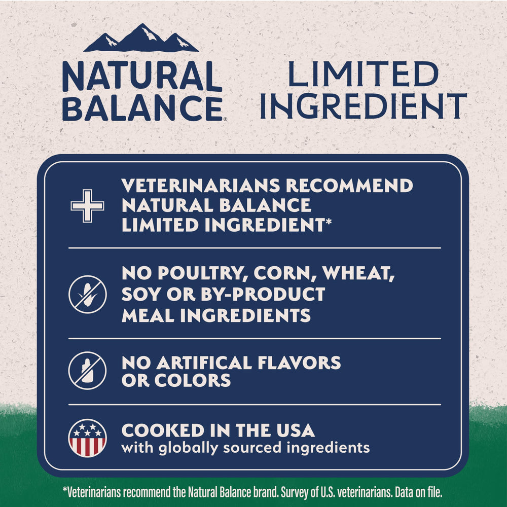Single animal protein keeps nutrition simple in Natural Balance L.I.D.