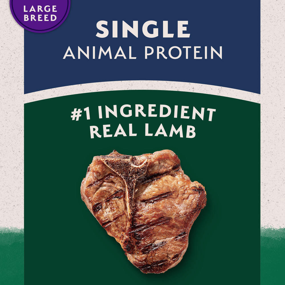 Closeup of lamb as first ingredient in Natural Balance L.I.D. formula