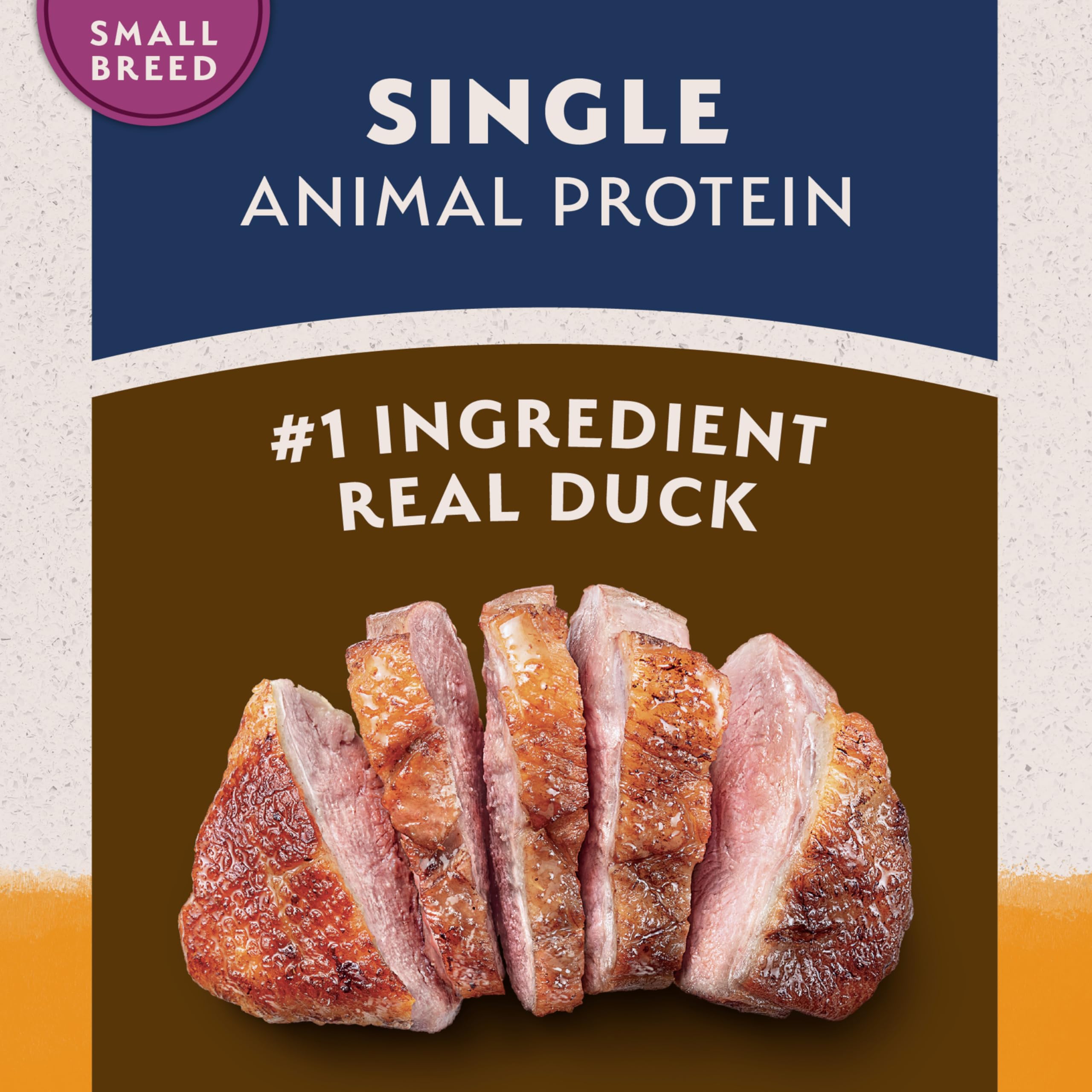 Grain-free potato fiber blend to support digestion in small breeds.