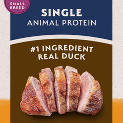 Grain-free potato fiber blend to support digestion in small breeds.