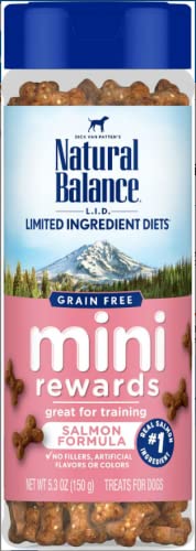 Natural Balance L.I.D. Mini Rewards shown in a three-container packaging setup.