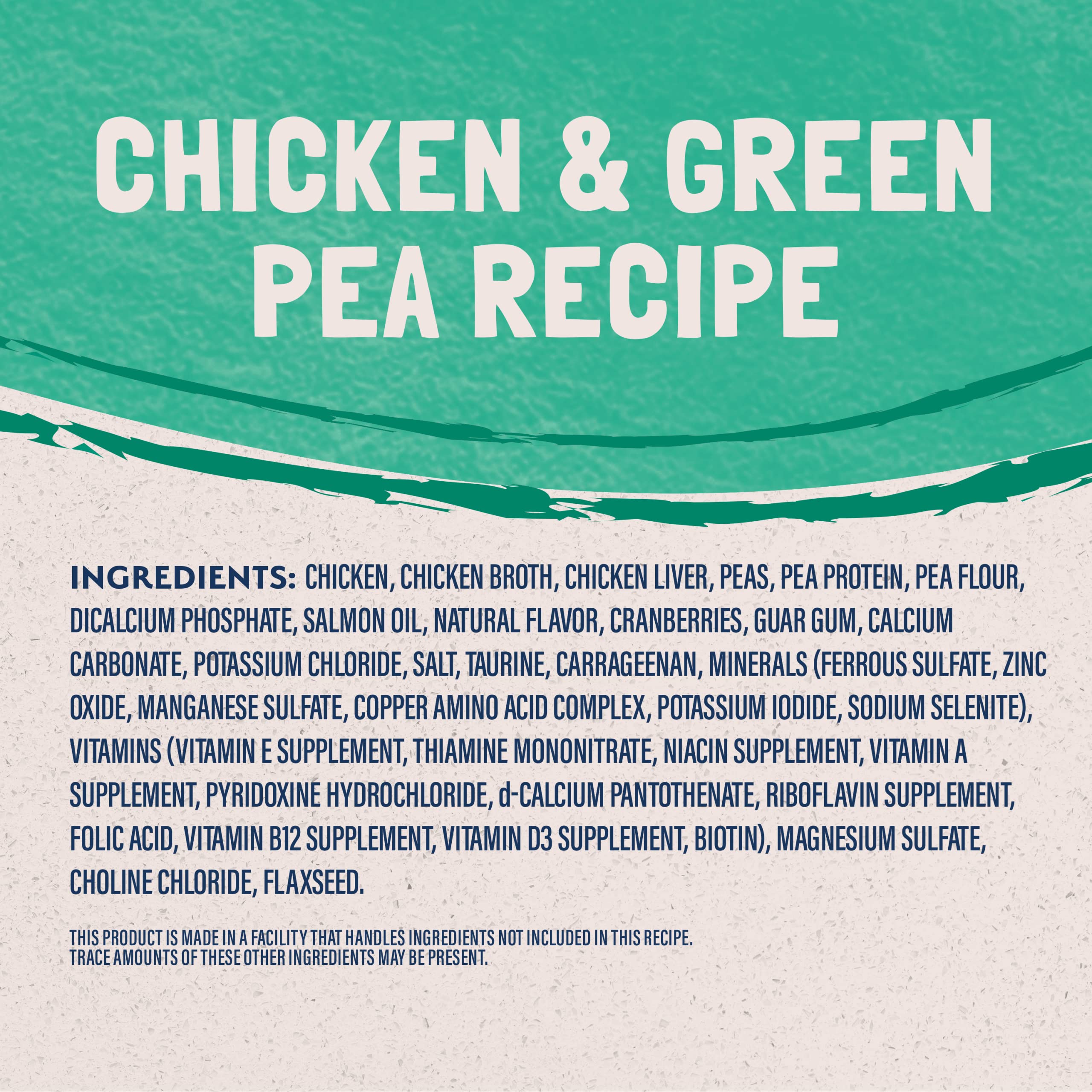 Natural Balance LID nutrition panel close-up describing essential nutrients for wellness