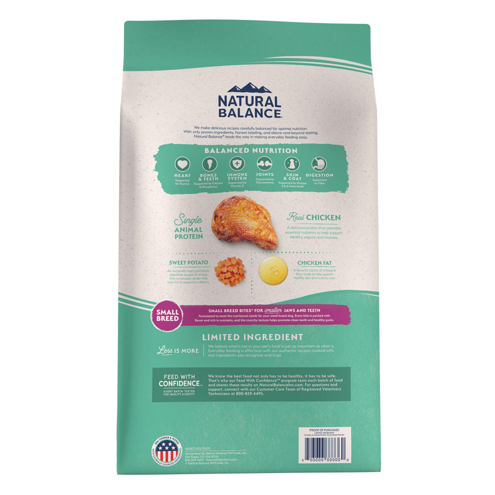 Natural Balance L.I.D. small breed dog and owner at feeding spot, everyday routine.