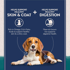 Natural Balance Brown Rice fiber promotes gentle digestion and fullness.