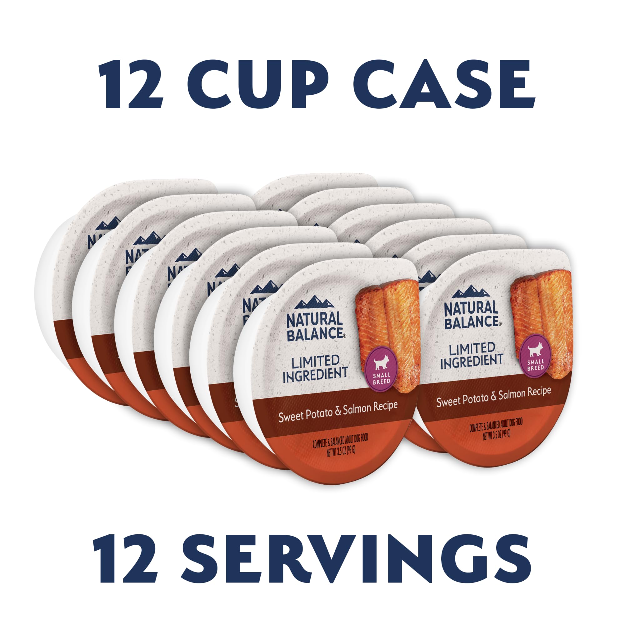 Natural Balance salmon and sweet potato cup, gentle digestion support for small dogs
