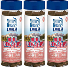 Natural Balance Mini Rewards salmon treats for training, grain-free and low-cal.