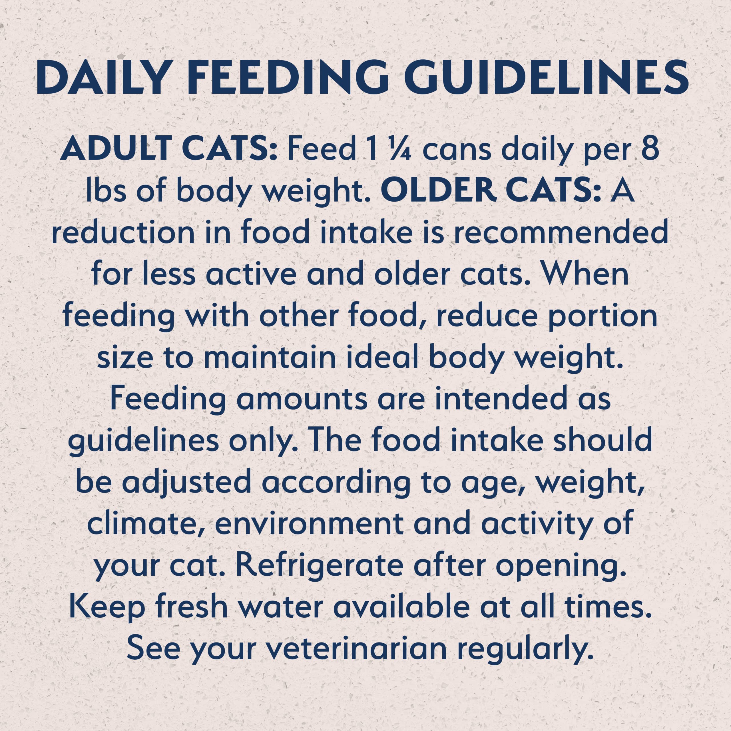 Label showing no artificial colors or flavors for sensitive pets.