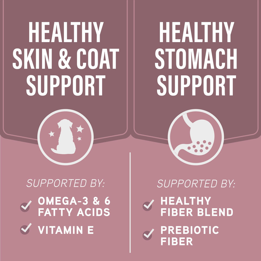 Natural Balance No Corn Wheat Soy highlights protein without common allergens.