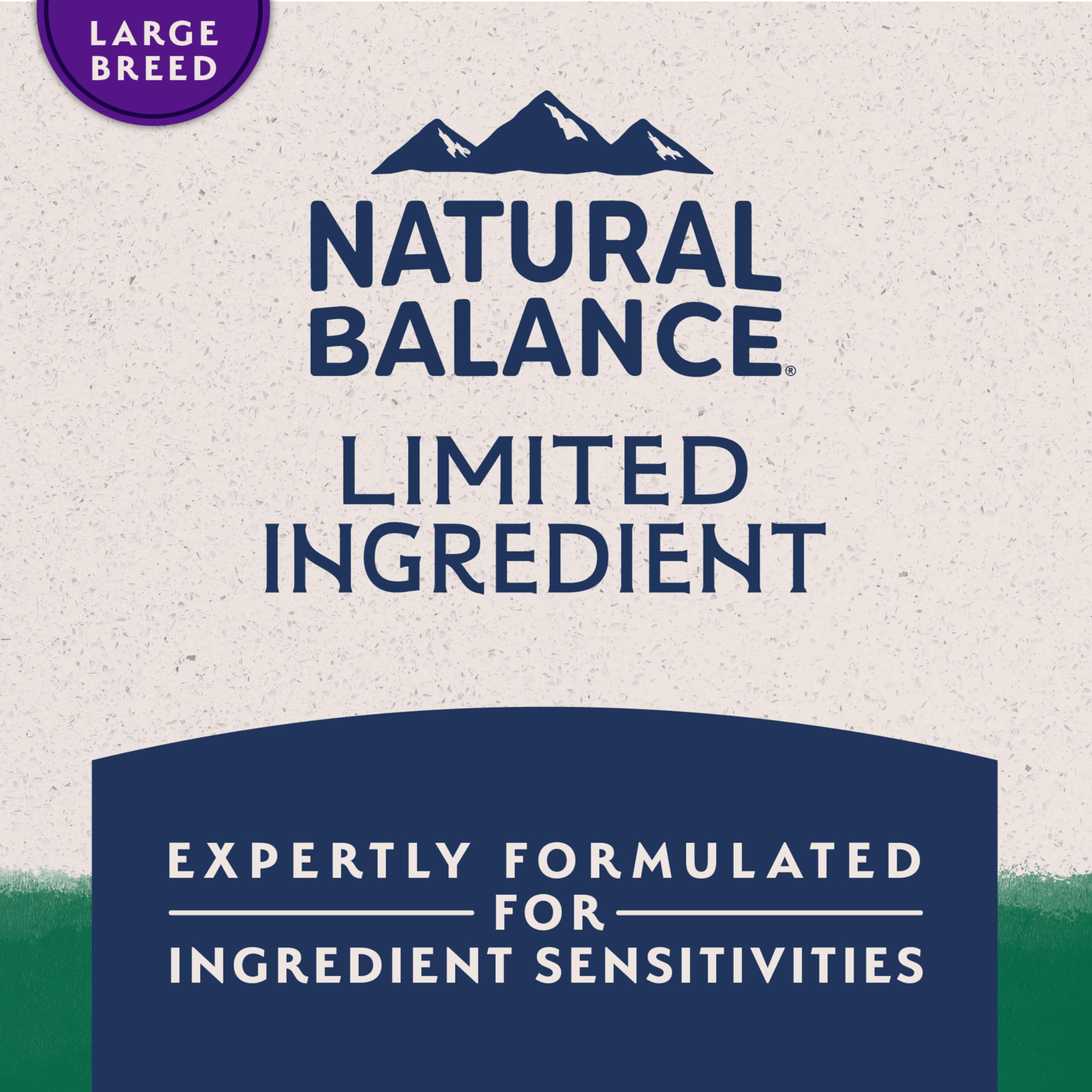 Natural Balance no-corn-wheat-soy label communicates a simplified recipe.