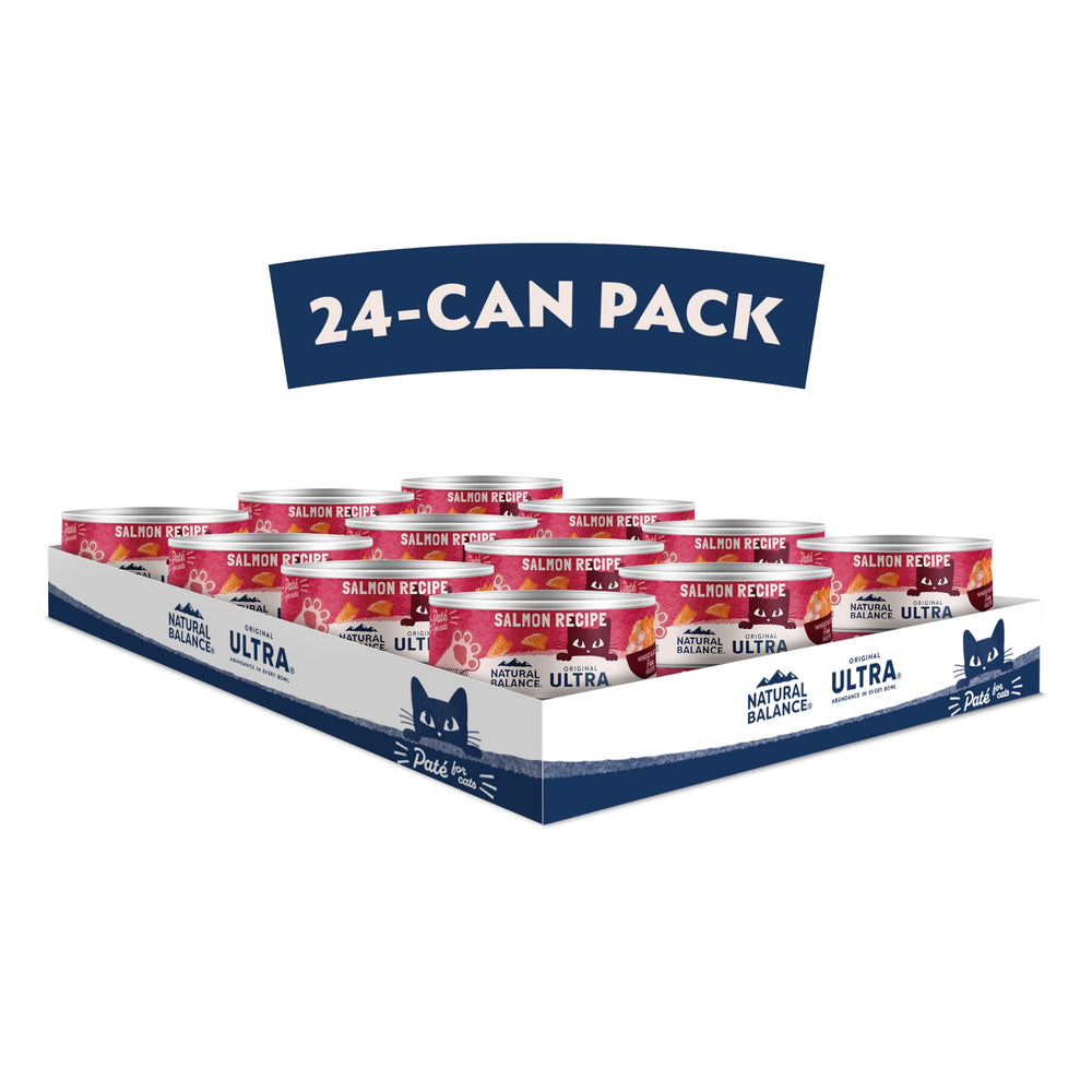Natural Balance Original Ultra Salmon Pate first-ingredient label highlights protein quality.