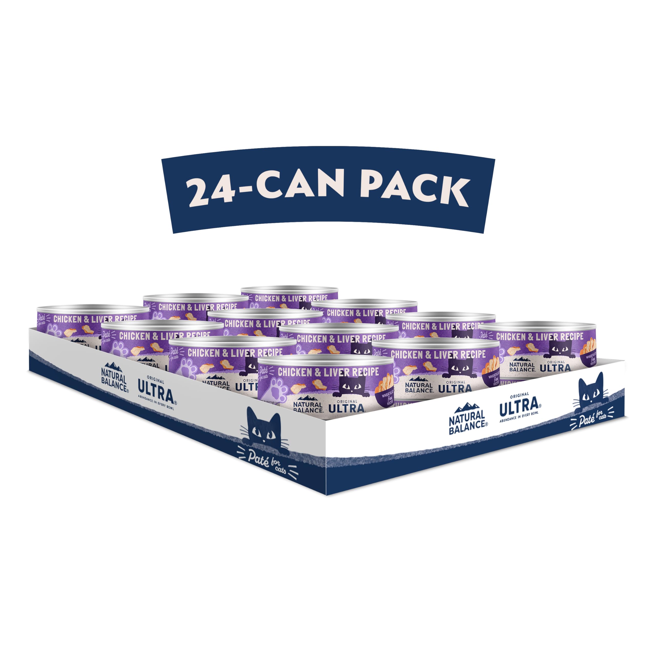 Natural Balance Original Ultra cat wet food can shown ready to serve and easy to portion.