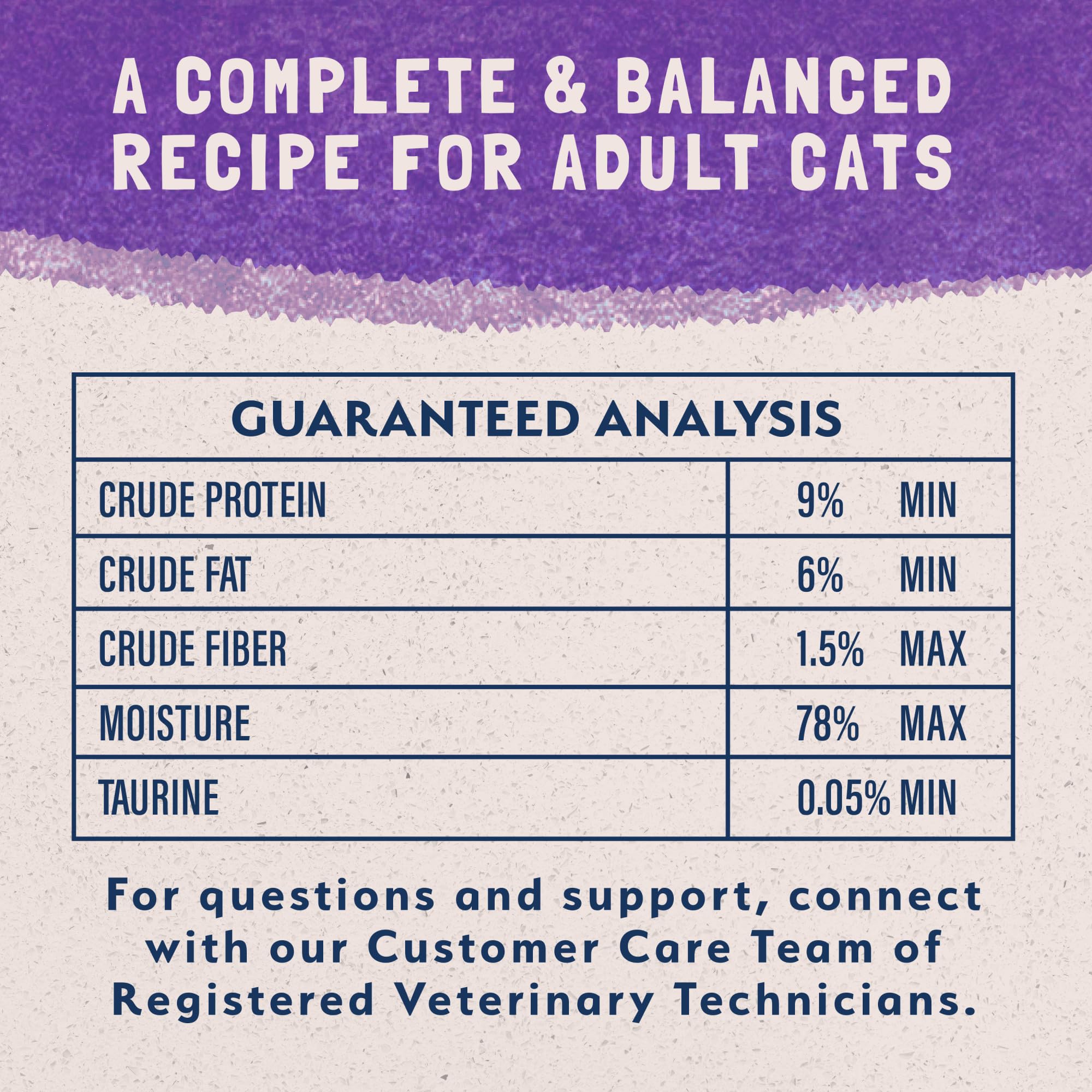 Natural Balance Original Ultra cat wet food includes taurine to help support heart health.