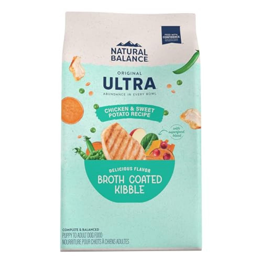 Natural Balance Original Ultra Grain Free Chicken bag 24 lb supports balanced nutrition for all dog sizes.