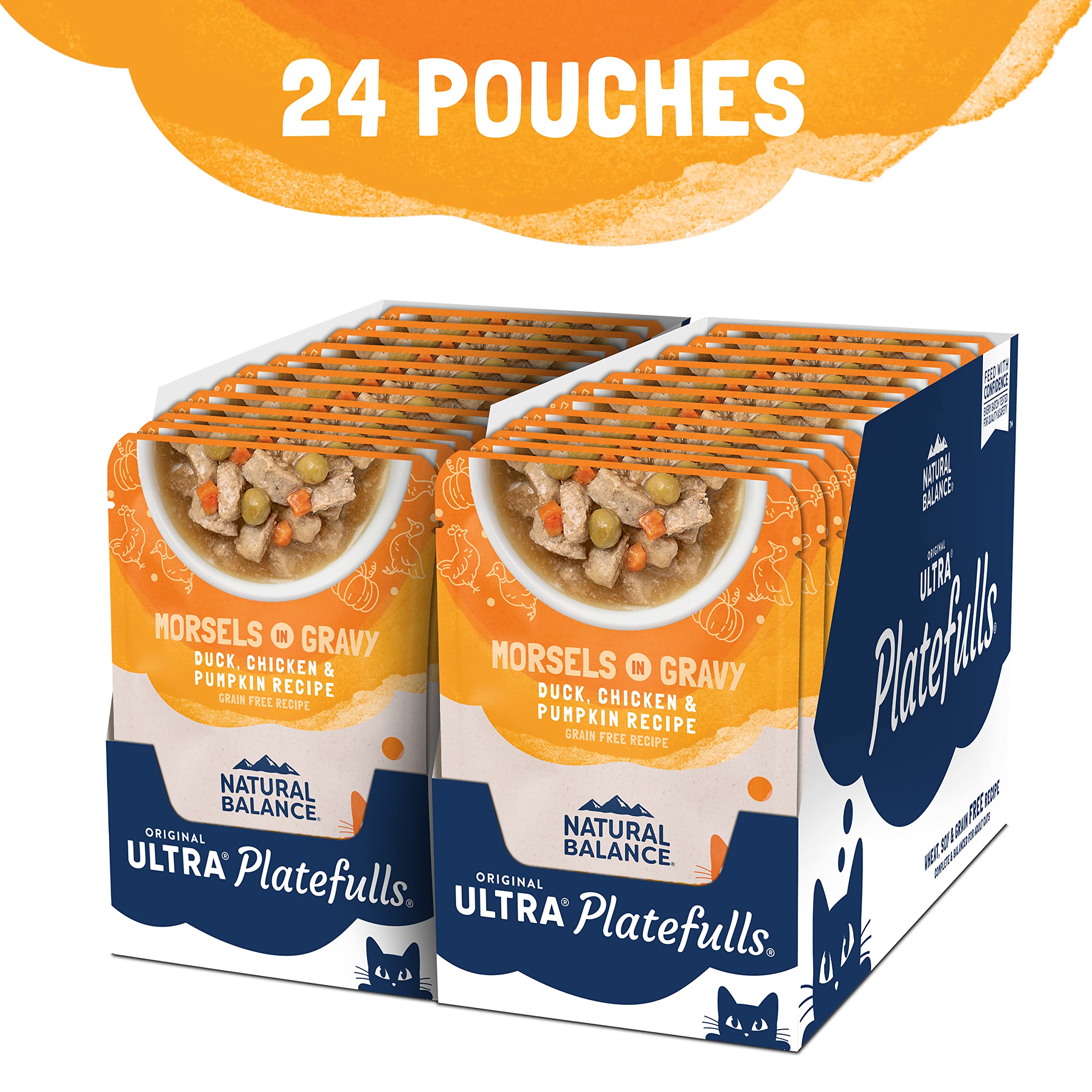 Natural Balance Platefulls Indoor Chicken and Pumpkin pouch with savory gravy.