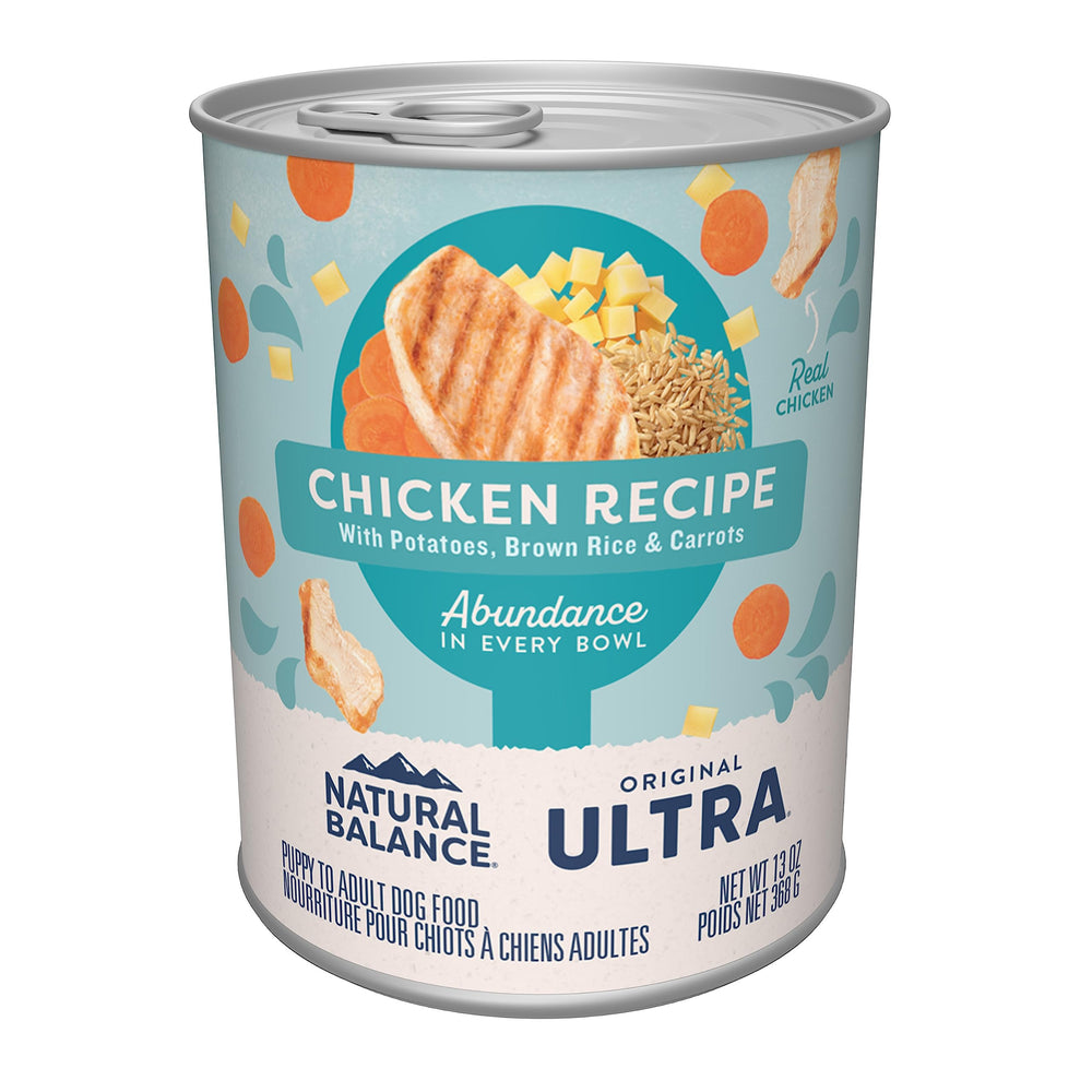 Natural Balance Original Ultra wet dog food chicken brown rice bowl—balanced meal for dogs