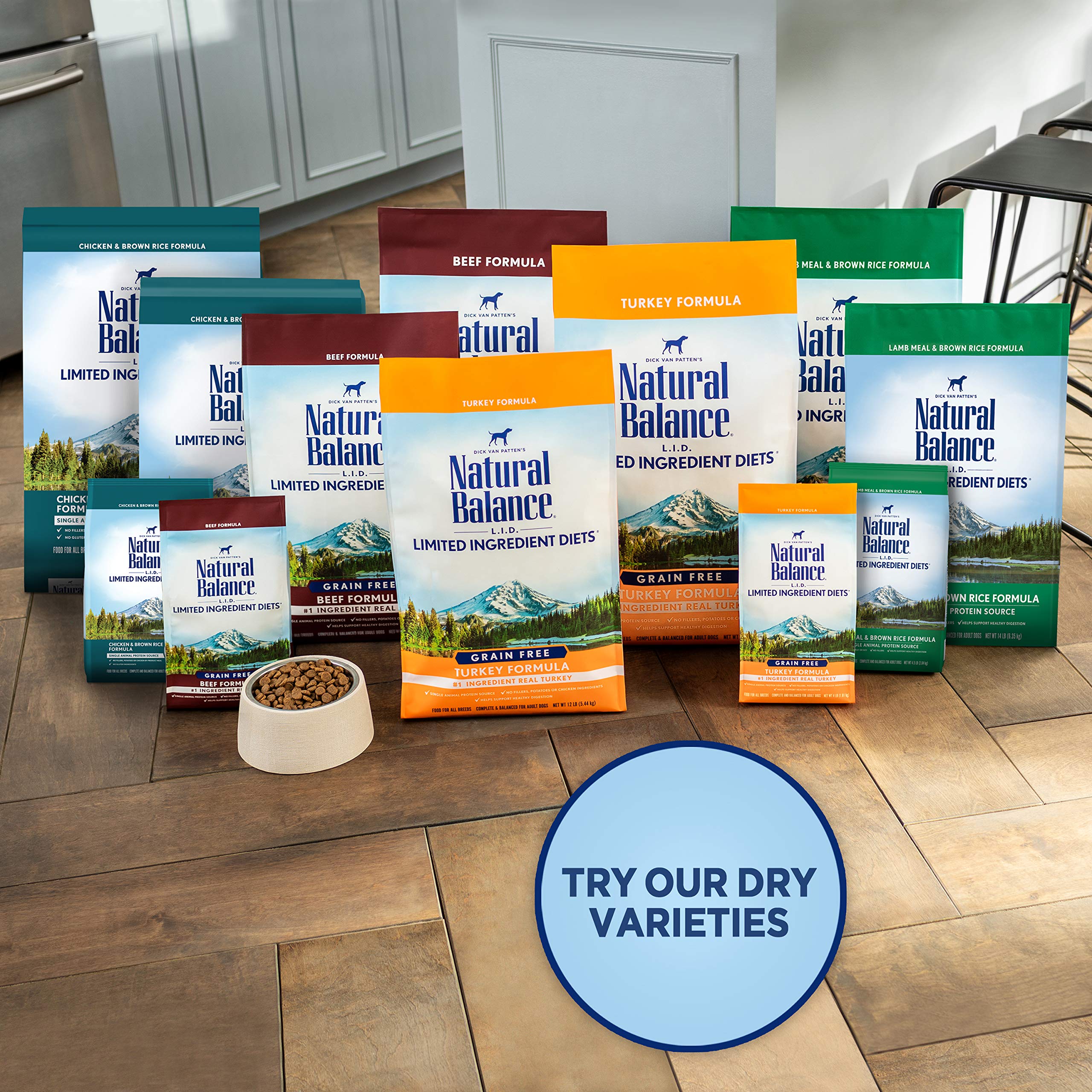 Natural Balance Original Ultra wet dog food on shelf packaging—trusted brand packaging