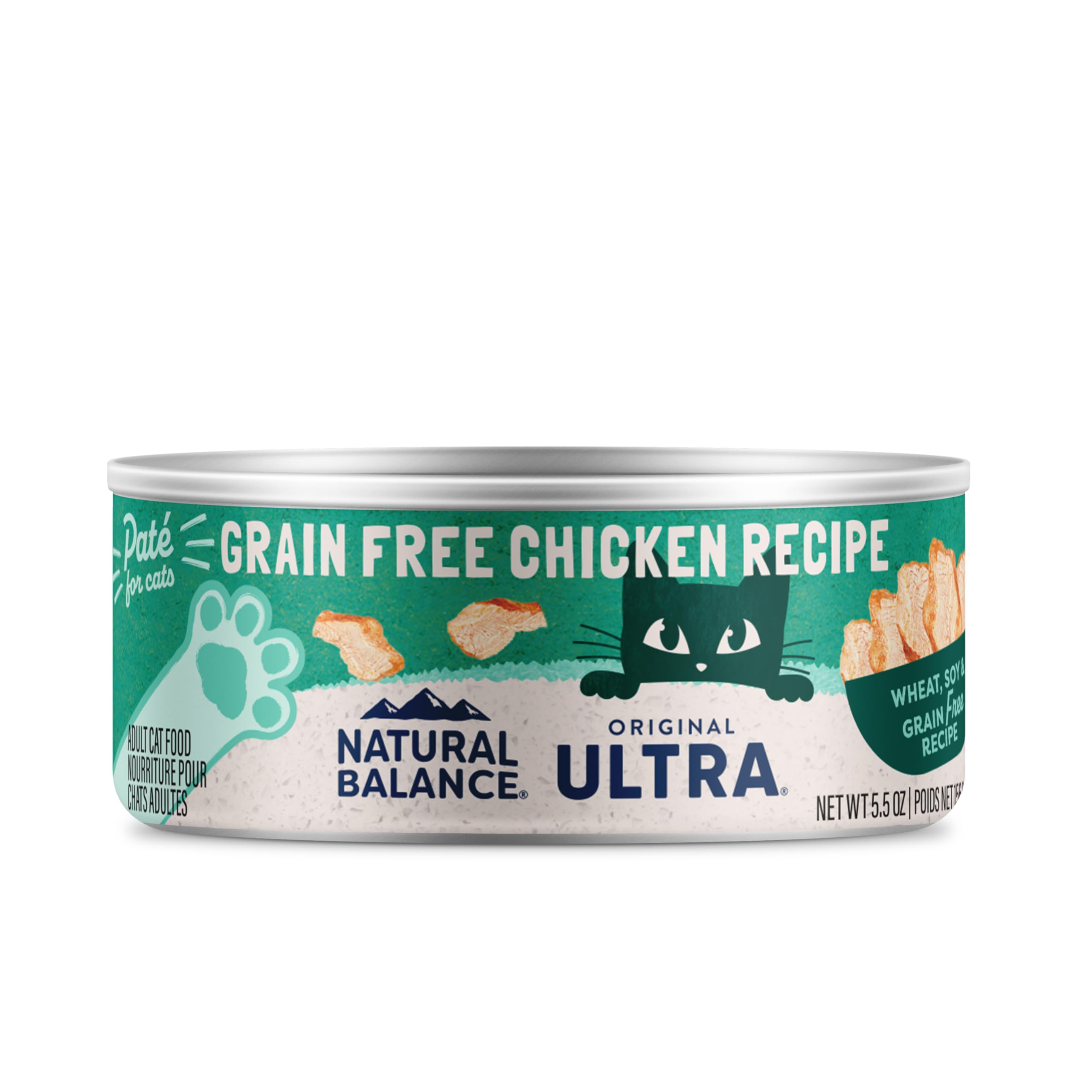 Natural Balance Original wet cat food chicken can front view for convenient meals