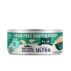 Natural Balance Original wet cat food chicken can front view for convenient meals