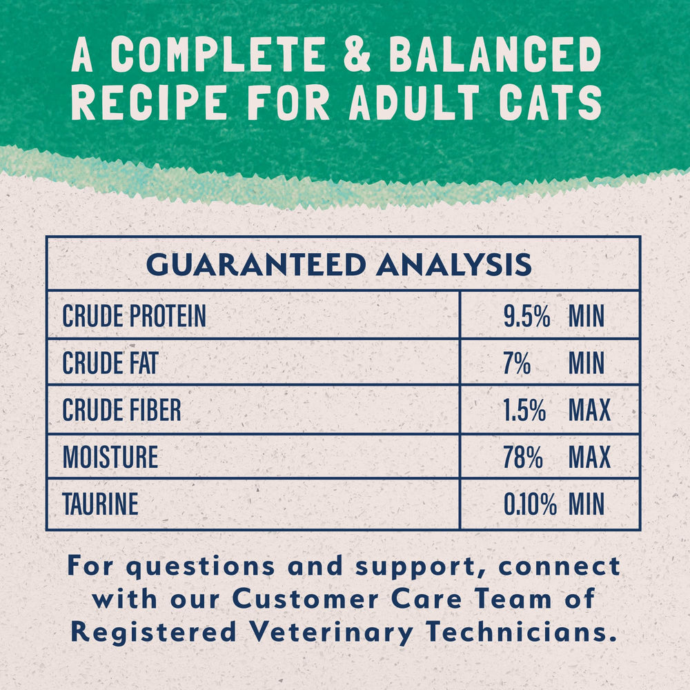Natural Balance Original wet cat food taurine detail underscoring heart health support