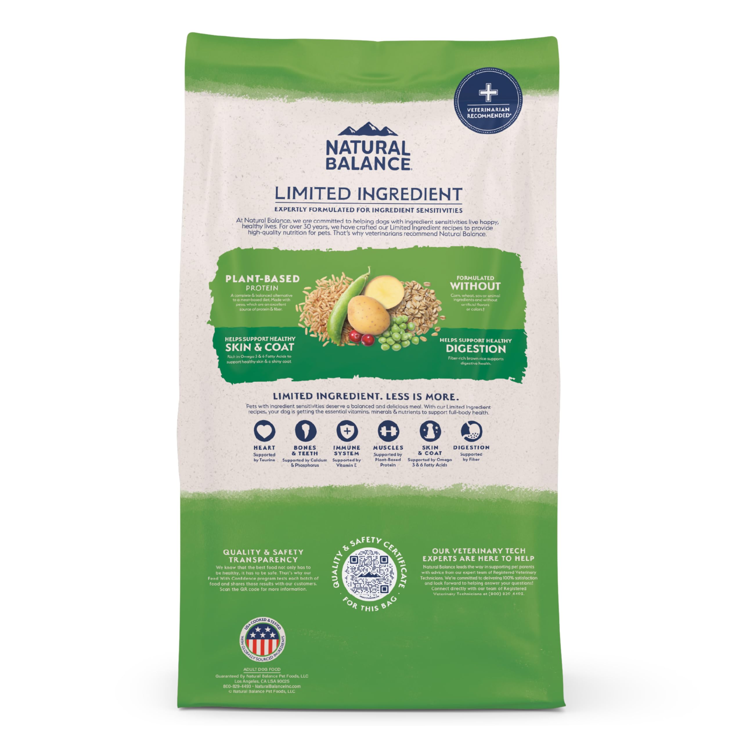 Natural Balance packaging highlights care for pets and the planet.
