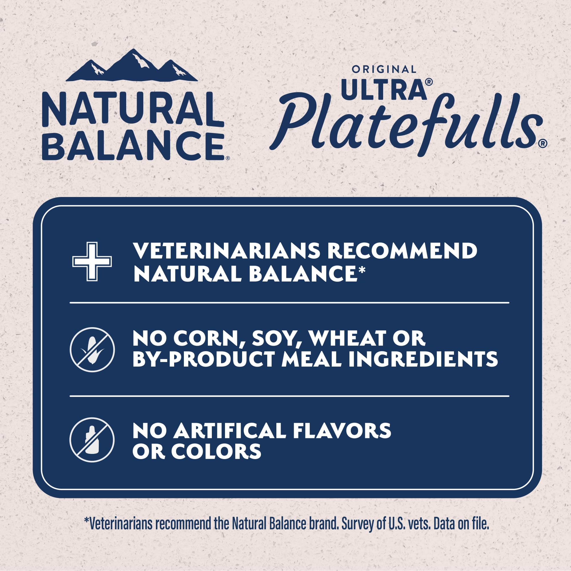 Natural Balance Platefulls chicken liver entree, hearty protein blend for cats.