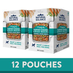 Natural Balance Platefulls ingredients with chicken carrots rice and peas for balanced meals