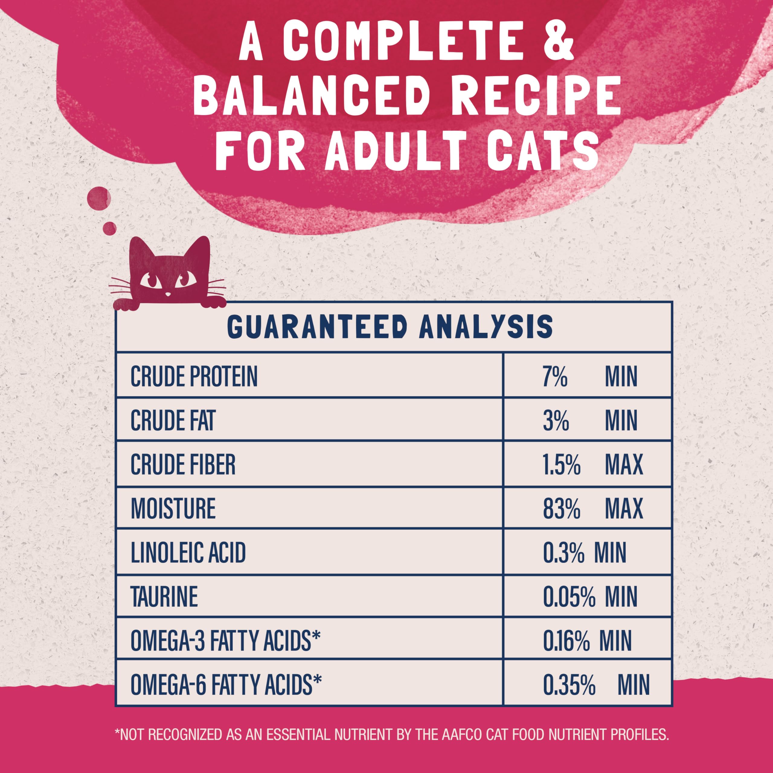 Natural Balance indoor-cat eating scene emphasizes convenient 3-ounce portions.