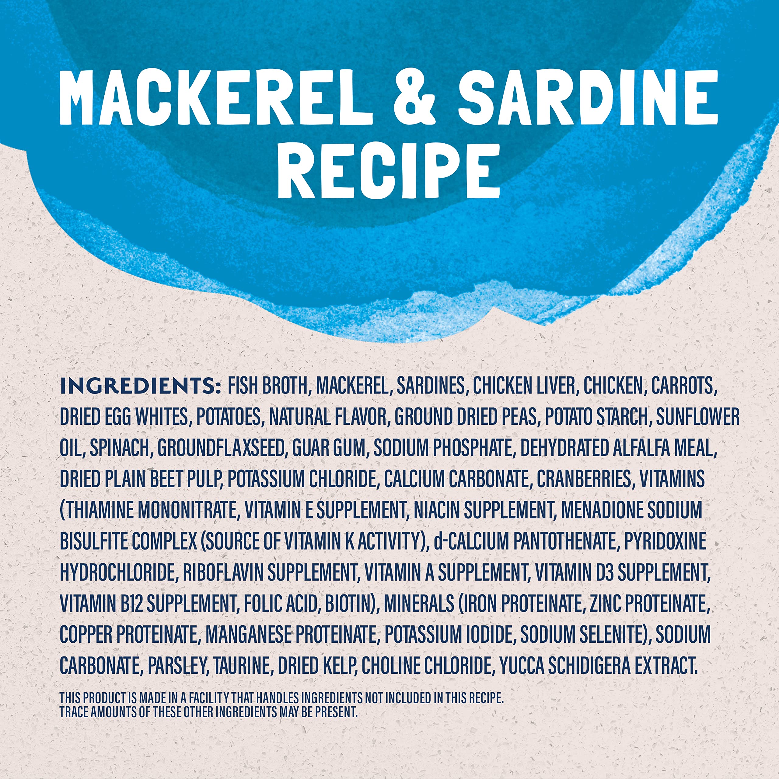 Natural Balance Platefulls ingredients reveal peas, carrots, cranberries for wholesome fiber.