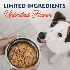 Serving suggestion showing grain-free recipe in a bowl of Natural Balance