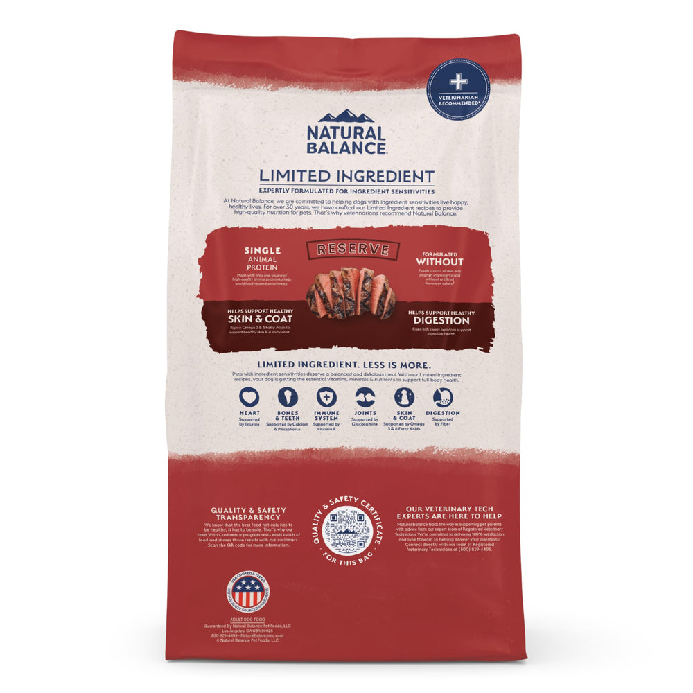 Four-pound bag on shelf, convenient single-pack option for households.