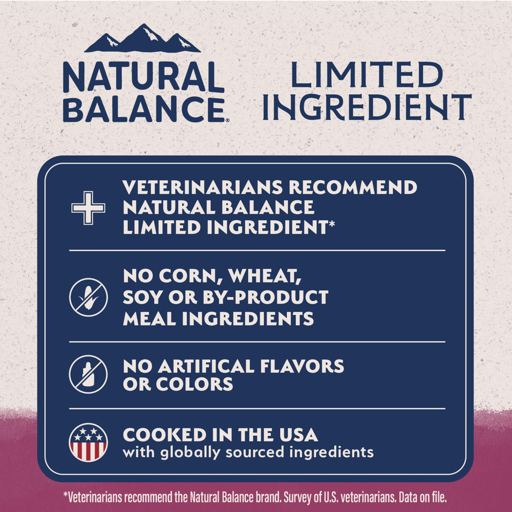 Kibble texture of Natural Balance Reserve venison and sweet potato dry food