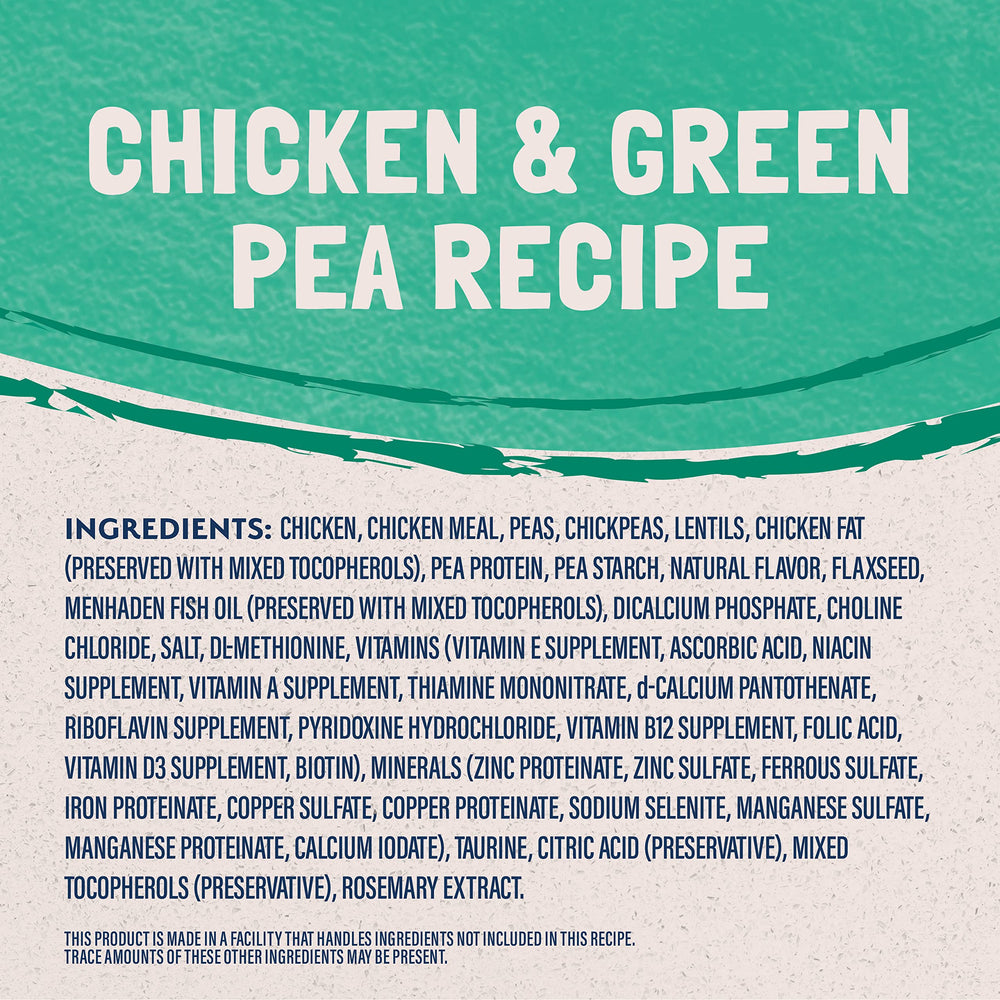 Natural Balance single animal protein chicken dry cat food bowl ready to serve.