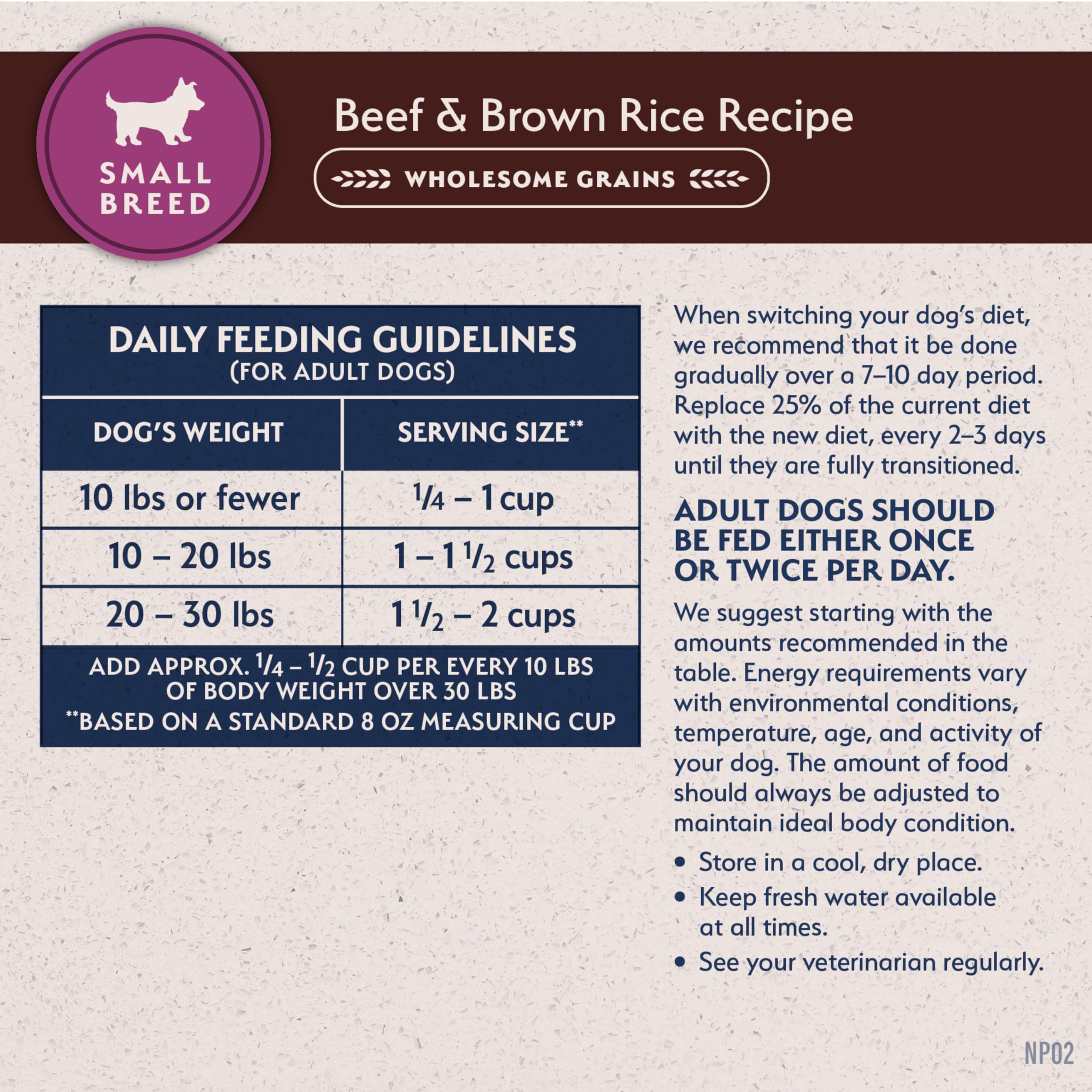 Crunchy kibble texture for potential dental support during meals
