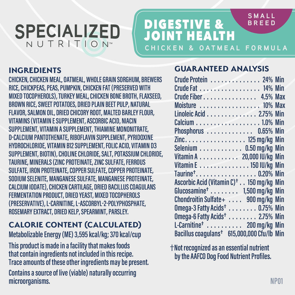 Natural Balance Specialized dog food pumpkin live probiotics promote healthy digestion