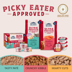 Natural Balance Ultra Protein dry cat food with chicken heart and liver signals protein-rich nutrition