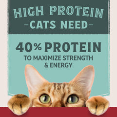 Natural Balance Ultra Protein grain-free formula image shows no corn wheat or soy