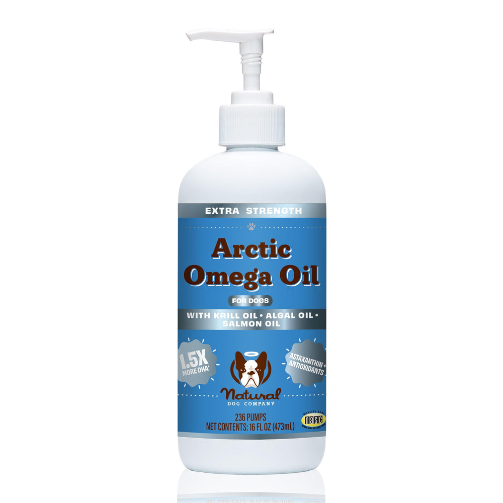 Natural Dog Company Arctic Omega Oil verified quality seals for transparency and sourcing