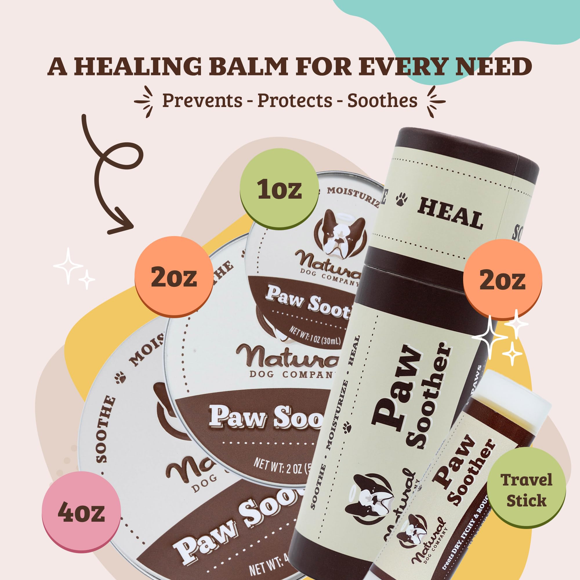Natural Dog Company daily paw care routine image suggests regular moisture.
